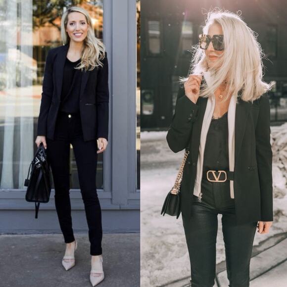 Veronica Beard Black Scuba Dickey Jacket Blazer Size 2 - Picture 15 of 16